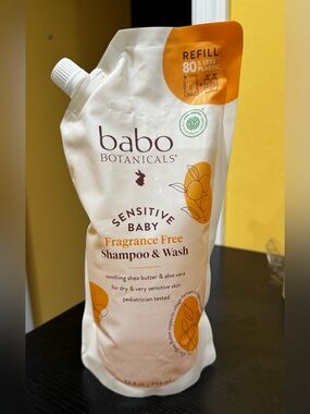 Babo Botanicals Sensitive Baby Fragrance Free Shampoo & Wash - 32 Oz